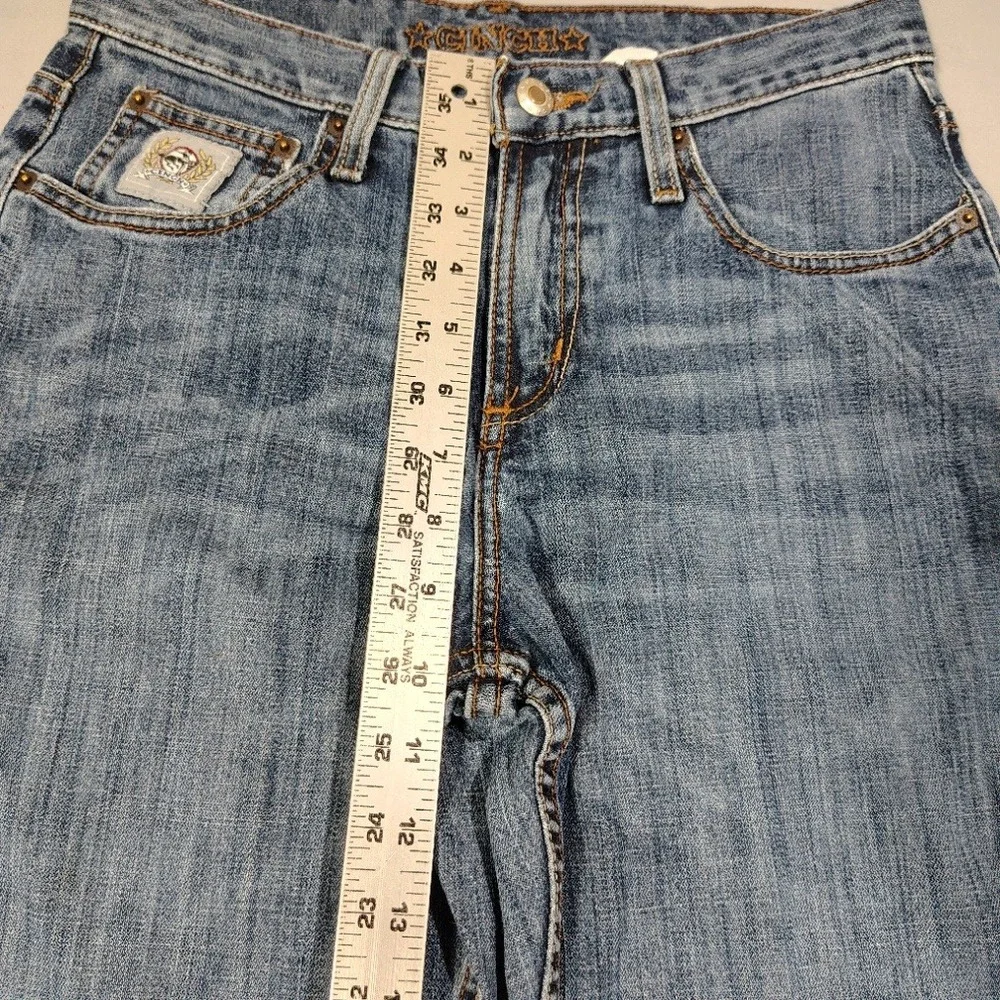 Cinch Jeans Mens 29x38 Silver Label Performance Stonewash Slim Fit Distressed